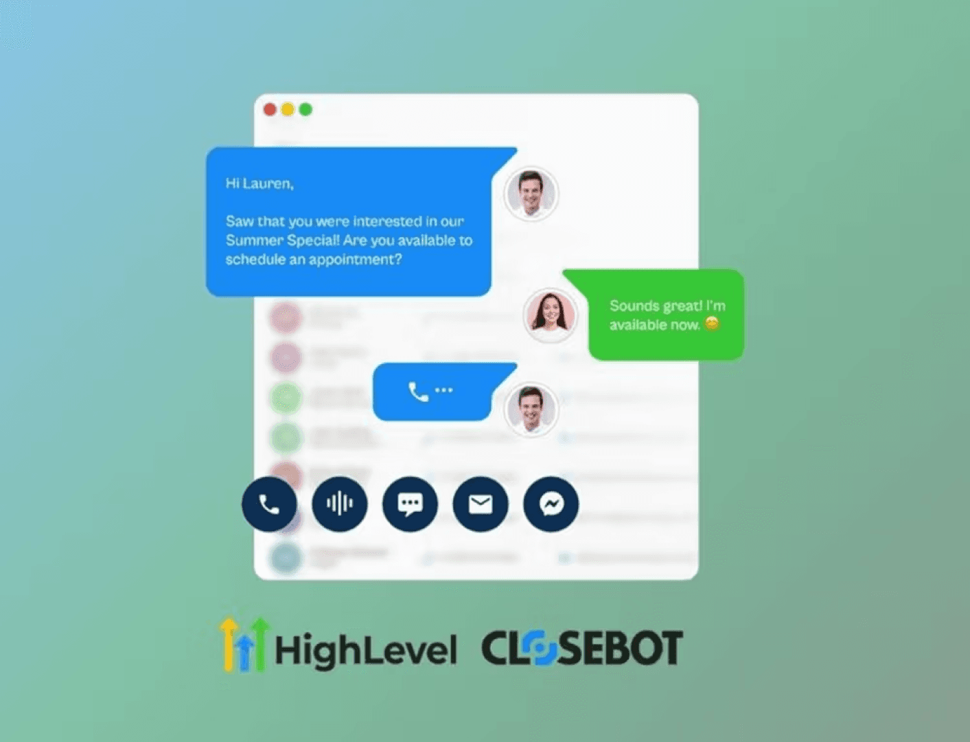 AI chatbot and voice agent conversation booking an appointment for a Los Angeles, CA business