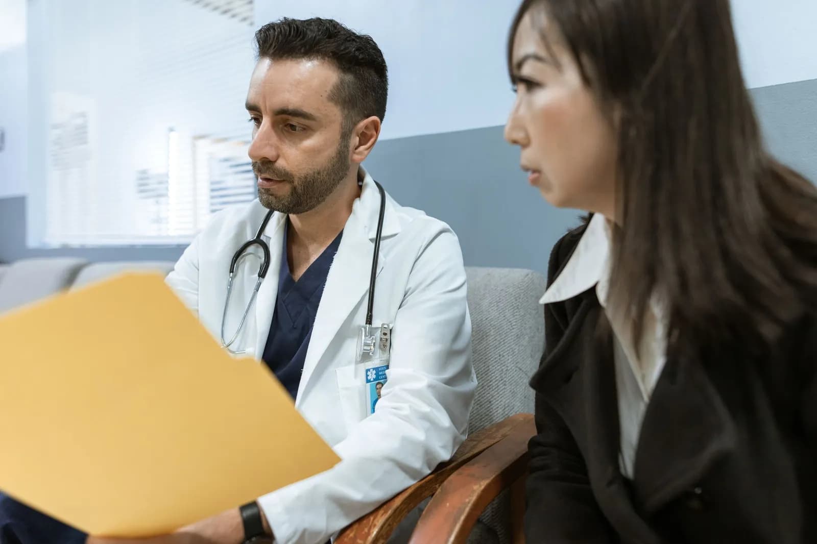 Doctors and patients in a hospital environment, fostering care and companionship.