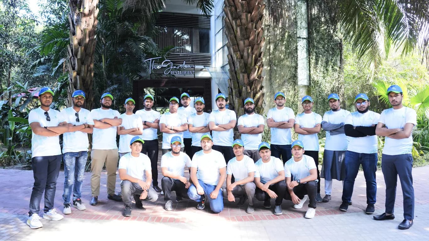 Octopi Digital team group photo at the resort