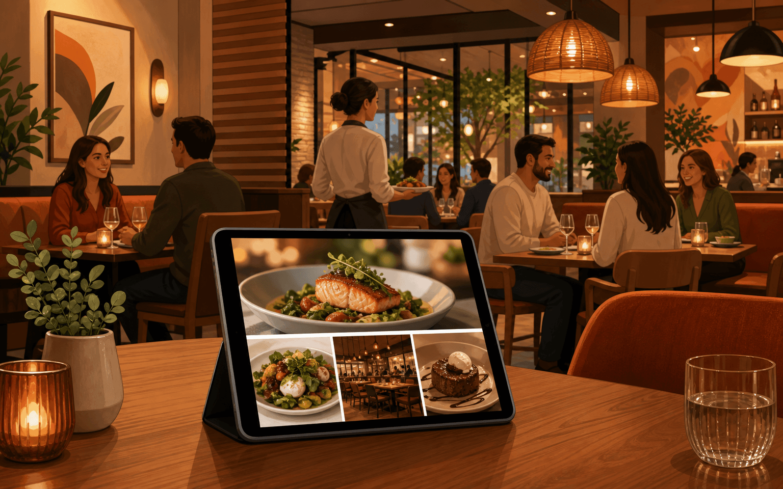 Restaurants SEO — illustration for an article on restaurant online marketing