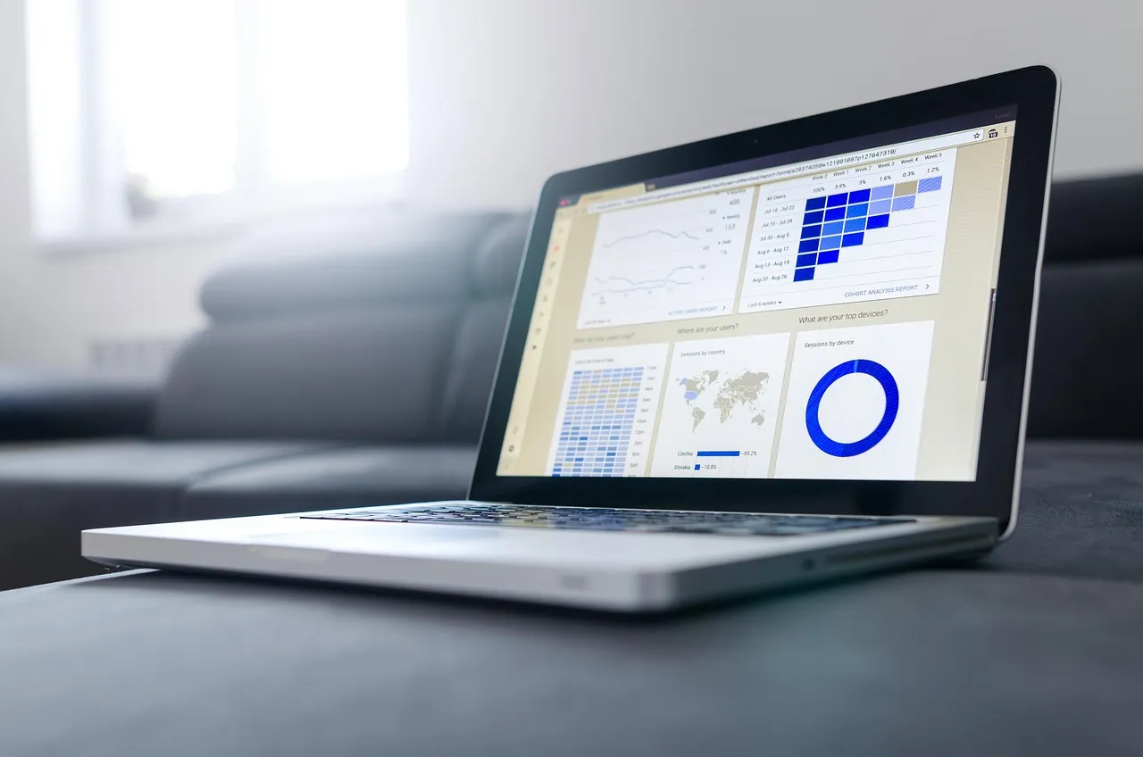 Telehealth marketing strategy planning: a marketing team reviewing results on a laptop